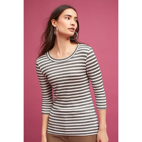 Michael Stars by Anthropologie Striped Shine Tee - Picture 1 of 7